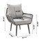 Manhattan Comfort Riviera Rope Wicker 4-Piece 4 Seater Patio Conversation Set with Cushions in Grey OD-CV016-GY - alternate 2